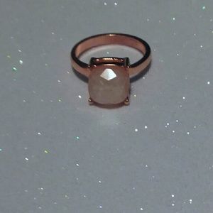 New Rose Sandstone Quartz Ring